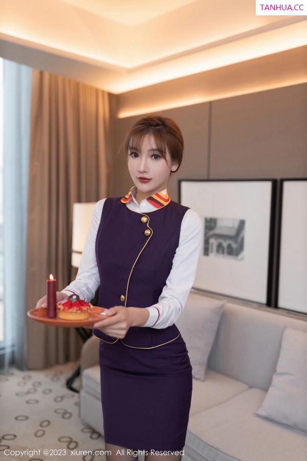陆萱萱  [XiuRen]高清写真图 2023.08.17 No.7248 陆萱萱 制服黑丝第2张图片
